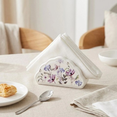 Orion Serwetnik Porcelanowy Louka Biały w Polne Kwiaty ORION Dekoracja