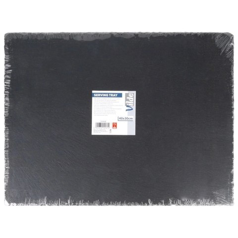 Orion Taca Kamienna Łupek 40 x 30 cm Czarna Serwowanie Potraw Przekąsek VILDE