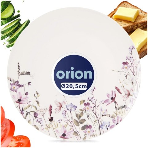 Orion Talerzyk Deserowy Porcelanowy 20,5 cm Louka Talerz w Polne Kwiaty