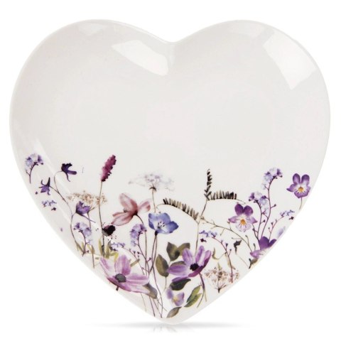 Orion Talerzyk w Kształcie Serca Porcelana 17 cm Louka Kwiaty na Prezent
