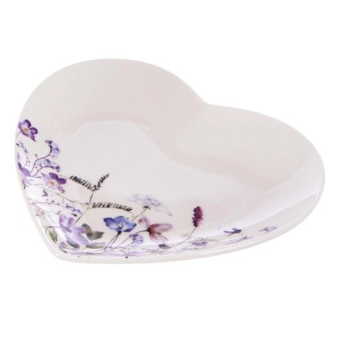 Orion Talerzyk w Kształcie Serca Porcelana 17 cm Louka Kwiaty na Prezent