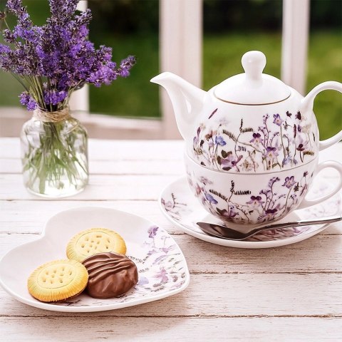 Orion Talerzyk w Kształcie Serca Porcelana 17 cm Louka Kwiaty na Prezent