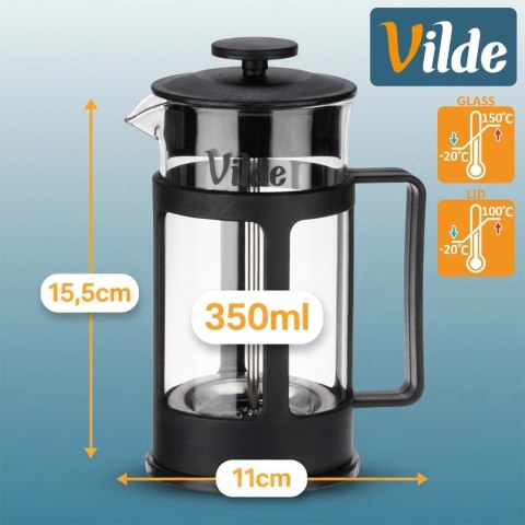 Orion Zaparzacz Tłokowy French Press Kawa Herbata 350 ml Szkło Borokrzemowe