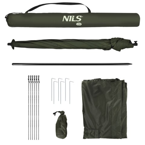 NC4701 PARASOL WĘDKARSKI Z PEŁNĄ OSŁONĄ NILS CAMP