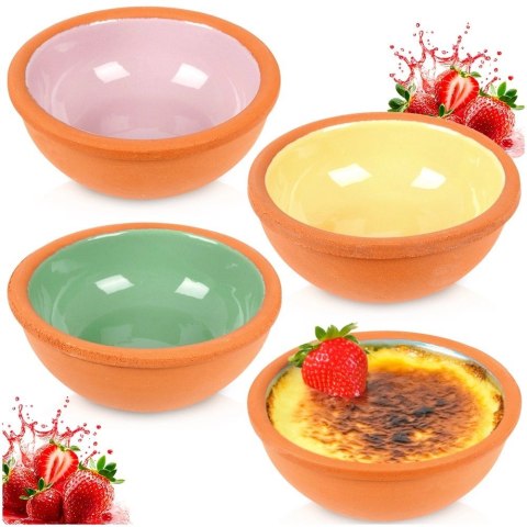 Orion Miseczki do Zapiekania Ceramiczne 150 ml Kolorowe Tapas Zestaw 4 szt.