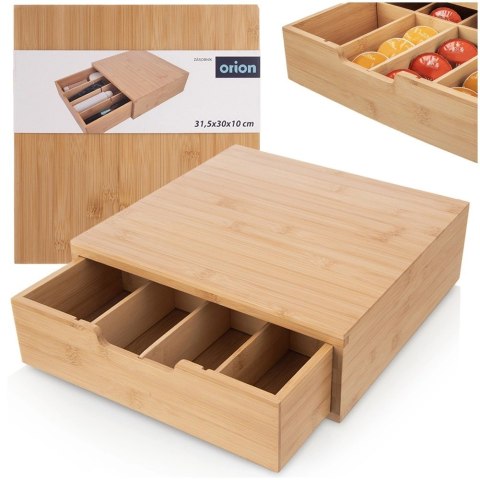 Orion Organizer Pojemnik na Kapsułki do Kawy Drewniany ORION 31,5x30x10 cm