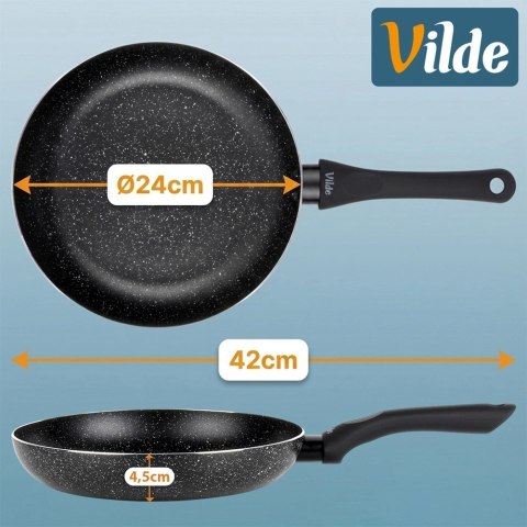 Orion Patelnia Granitowa 24 cm Black Line Indukcja Gaz Non-stick VILDE