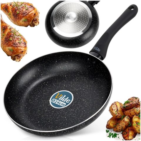 Orion Patelnia Granitowa 24 cm Black Line Indukcja Gaz Non-stick VILDE