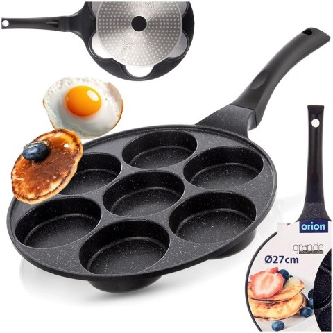 Orion Patelnia do Jajek Granitowa Nieprzywierająca 7 Otworów ORION GRANDE 27 cm