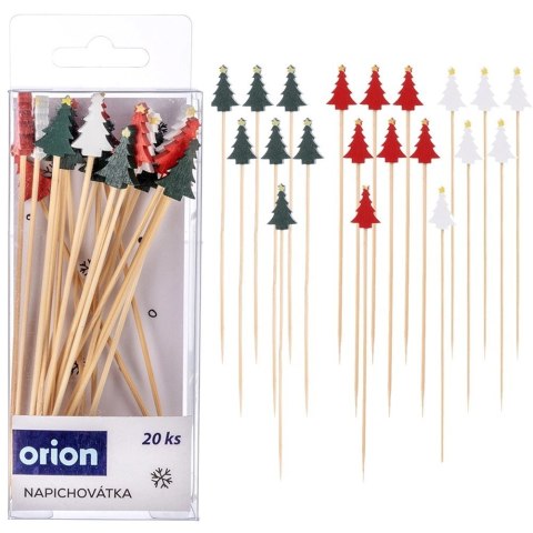 Orion Wykałaczki do przekąsek bambusowe choinka 13 cm 20 szt.