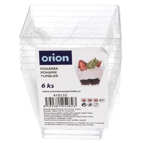 Grupa Orion Sp. z o.o. Zestaw 6 szt. Pucharków 180ml do Finger Food i Przekąsek ORION Desery