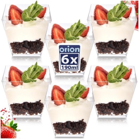 Grupa Orion Sp. z o.o. Zestaw 6 szt. Pucharków 180ml do Finger Food i Przekąsek ORION Desery