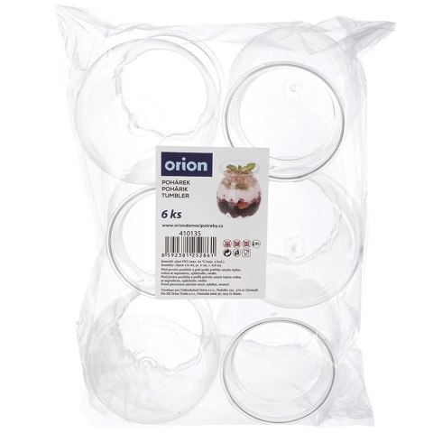 Orion Zestaw 6 szt. Pucharków do Deserów 160ml Przezroczyste Finger Food