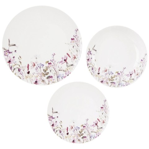 Orion Zestaw Talerzy Porcelanowych 18 el. Louka Komplet Obiadowy na 6 Osób