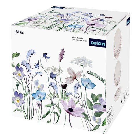 Orion Zestaw Talerzy Porcelanowych 18 el. Louka Komplet Obiadowy na 6 Osób