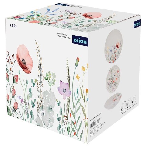 Orion Zestaw Talerzy Porcelanowych 18 el. ORION Maki 6 os. Zmywarka Mikrofala