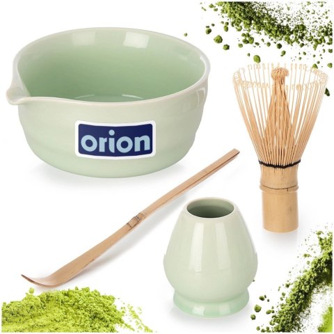 Orion Zestaw do Matchy Matcha Ceremonia 4 el Miska Miotełka Bambus