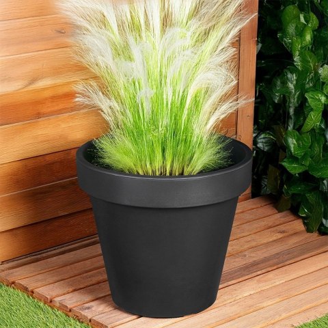 Grupa Orion Sp. z o.o. Doniczka ogrodowa plastikowa czarna okrągła 39 cm