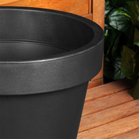 Grupa Orion Sp. z o.o. Doniczka ogrodowa plastikowa czarna okrągła 39 cm