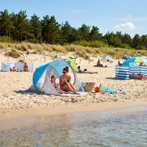 NC3143 BIG NAMIOT PLAŻOWY SAMOROZKŁADAJĄCY NIEBIESKI PODŁOGA NILS CAMP