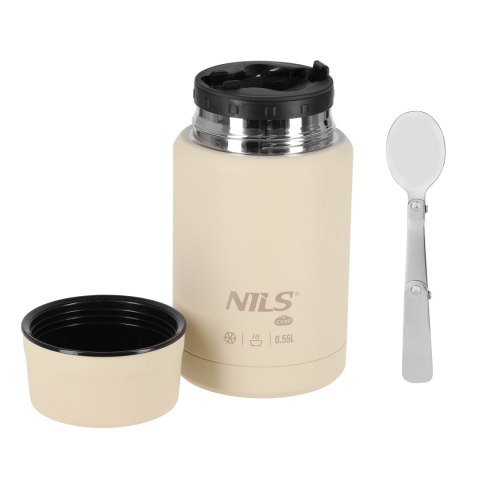 NC3807 TERMOS OBIADOWY 550ML BEŻOWY NILS CAMP