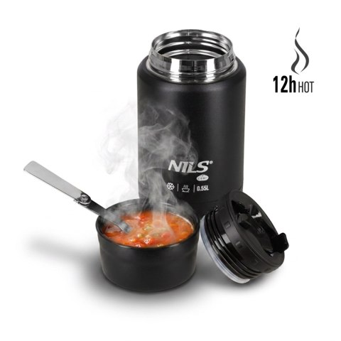 NC3807 TERMOS OBIADOWY 550ML CZARNY NILS CAMP