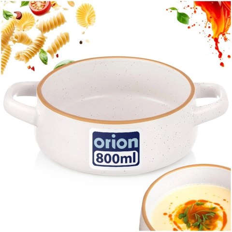 Orion Bulionówka Ceramiczna z 2 Uchwytami Miska do Zupy Kremu 800ml ORION