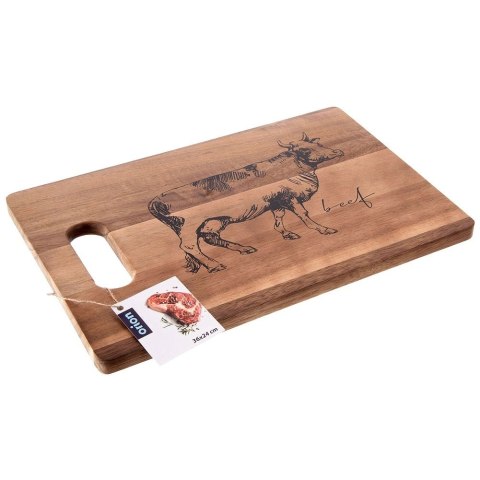 Orion Deska do Krojenia Akacjowa 36 x 24 cm Drewniana Uchwyt Beef ORION
