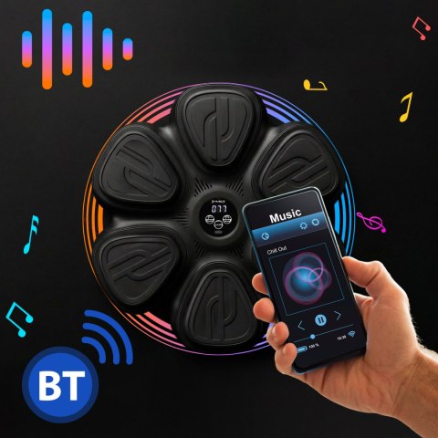 TB12 ELEKTRONICZNA TARCZA BOKSERSKA BLUETOOTH Z MUZYKĄ I RĘKAWICAMI HMS