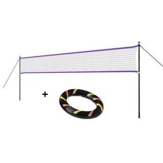 Zestaw SIATKA DO BADMINTONA 620x65cm + RINGO OBRĘCZ SPORTOWA GUMOWA SMJ SPORT