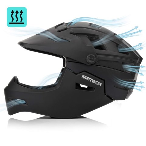 Kask rowerowy full-face Meteor Hydra S 51-55 cm czarny