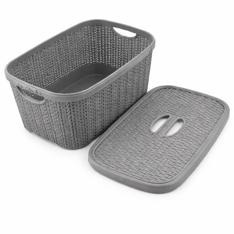 Koszyk z pokrywką KNIT 20 l