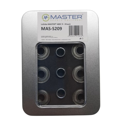 MASTER SPORT s.r.o. Łożyska Podkładki Zamienne Wymienne ABEC 9 do Deskorolek MASTER 8 szt.