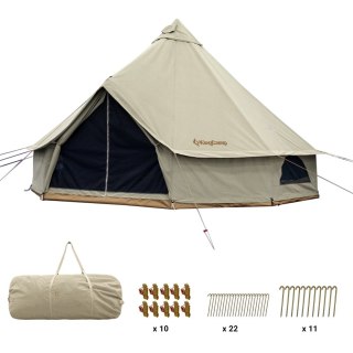 Master Namiot Glamping Ogrodowy Indiański Tipi 4x4m Bawełna KING CAMP