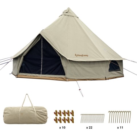 Master Namiot Glamping Ogrodowy Indiański Tipi 4x4m Bawełna KING CAMP