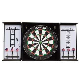 MASTER SPORT s.r.o. Szafka Stanowisko do Darta Zamykana Zestaw Tarcza Lotki MASTER 48x49x10 cm