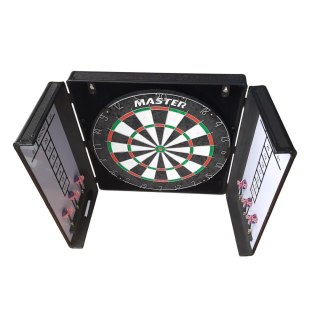 MASTER SPORT s.r.o. Szafka Stanowisko do Darta Zamykana Zestaw Tarcza Lotki MASTER 48x49x10 cm