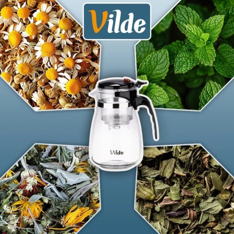 Orion Dzbanek Szklany VILDE Zaparzacz 960 ml System Spustowy Gorące Zimne
