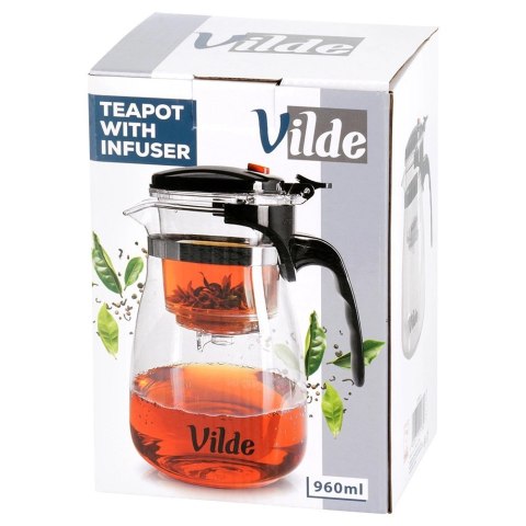 Orion Dzbanek Szklany VILDE Zaparzacz 960 ml System Spustowy Gorące Zimne
