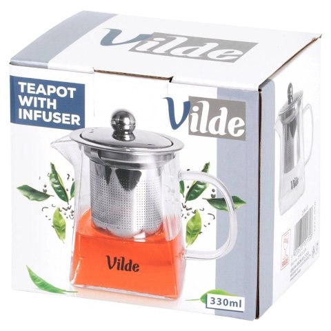 Orion Dzbanek Szklany Zaparzacz Sitko Kwadratowe 330ml Herbaty VILDE