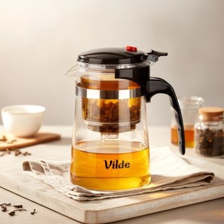 Orion Dzbanek Szklany Zaparzacz VILDE 600 ml System Spustowy Borokrzemowe