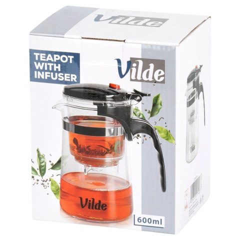 Orion Dzbanek Szklany Zaparzacz VILDE 600 ml System Spustowy Borokrzemowe