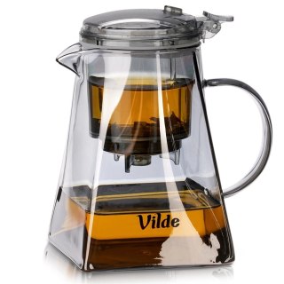 Orion Dzbanek Zaparzacz Szkło 880 ml System Spustowy Kwadratowy VILDE