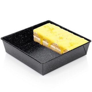 Orion Forma Kwadratowa do Pieczenia 24 cm Stal Granitowa Nieprzywierająca