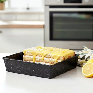 Orion Forma Kwadratowa do Pieczenia 24 cm Stal Granitowa Nieprzywierająca