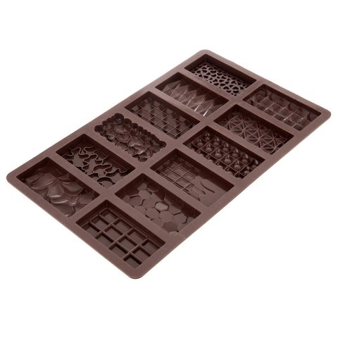 Orion Forma Silikonowa do Czekolady 12 Mini Tabliczek Różne Wzory ORION