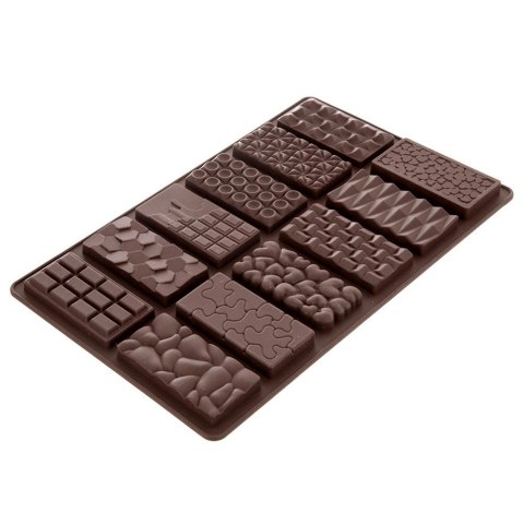 Orion Forma Silikonowa do Czekolady 12 Mini Tabliczek Różne Wzory ORION