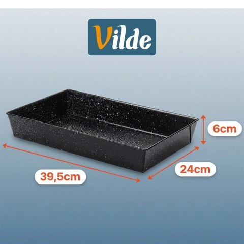Orion Forma do Pieczenia Ciast Mięs Zapiekanek Granitowa 39,5 x 24 x 6 cm VILDE