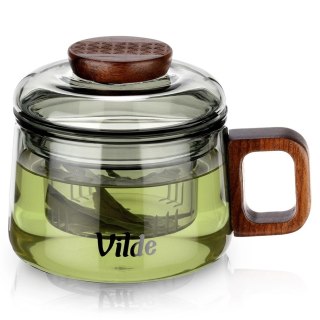 Orion Szklanka z Zaparzaczem i Pokrywką Szkło Borokrzemowe 240ml VILDE