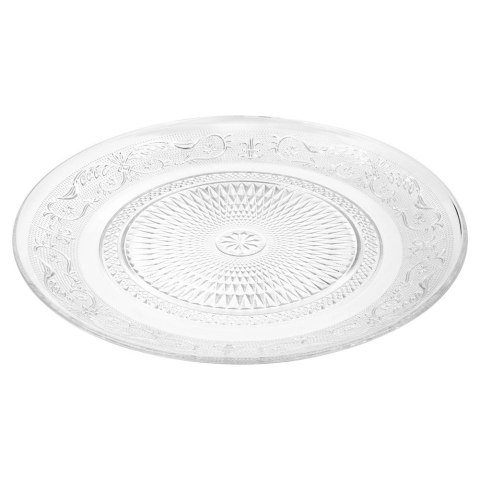 Orion Talerz Obiadowy 25 cm Szkło Kryształowe Patera do Serwowania VILDE